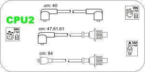 Fotografia produktu JANMOR CPU2-JAN kable zapłonowe Citroen BX 87-92 1.5-1.9