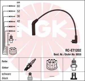 Fotografia produktu NGK RC-ET1202 kable zapłonowe Toyota Starlet 1.3 12V 89-96 Corolla 1.3 83-93