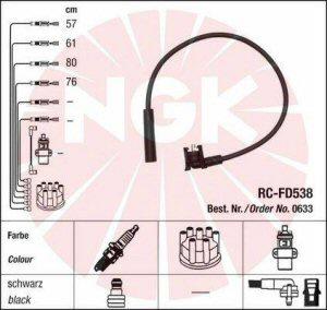 Fotografia produktu NGK RC-FD538 kable zapłonowe Ford Escort 92- 1.3 HCS