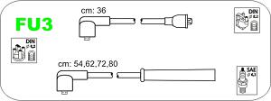 Fotografia produktu JANMOR FU3-JAN kable zapłonowe Ford Escort 80-89 1.3 CVH