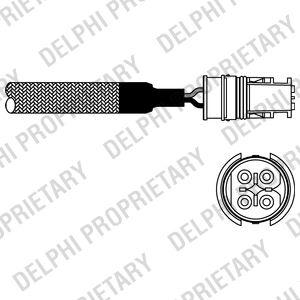Fotografia produktu DELPHI ES10580-12B1 sonda lambda Mercedes C-Klass E-210