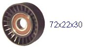 Fotografia produktu GESPANNT 6/2-015 rolka napinająca paska rozrządu Daewoo Espero 1.8 SOHC (bez wspornika)