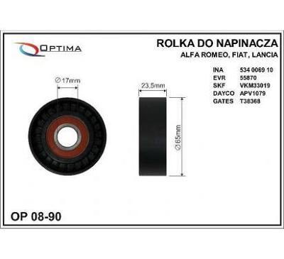 Fotografia produktu CFR CFR08-90 rolka Alfa – Romeo, Fiat, Lancia 65x17x23.5 plastik