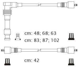 Fotografia produktu CARHOFF 06-1128 kable zapłonowe Opel Omega 3.0 87-94 (Premium)