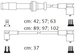 Fotografia produktu CARHOFF 06-1135 kable zapłonowe Citroen XM 3.0 91- (Premium)