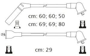 Fotografia produktu CARHOFF 06-1157 kable zapłonowe Mitsubishi Pajero 88-, Sigma 91- 3.0 (Premium)