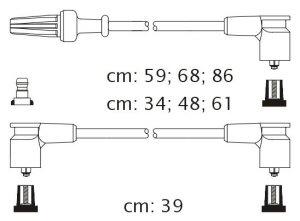 Fotografia produktu CARHOFF 06-1160 kable zapłonowe Peugeot 505 2.9 87-89 (Premium)