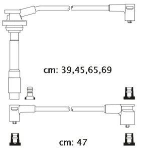Fotografia produktu CARHOFF 06-1175 kable zapłonowe Nissan Almera 1.6 95- (Premium)