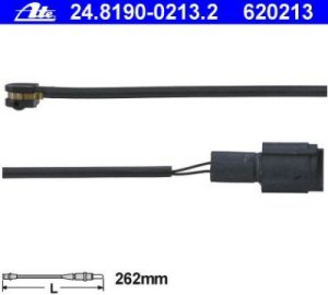 Fotografia produktu ATE 24.8190-0213.2 czujnik klocków hamulcowych BMW3 E30 83-91 przód/tył 265mm