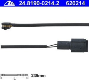 Fotografia produktu ATE 24.8190-0214.2 czujnik klocków hamulcowych BMW5 E34/7 E32 przód/tył 230mm