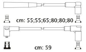 Fotografia produktu CARHOFF 06-1196 kable zapłonowe Ford Scorpio 2.4-2.9 87-91 (Premium)