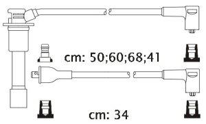 Fotografia produktu CARHOFF 06-1211 kable zapłonowe Mazda 323 1.6 90- (Premium)