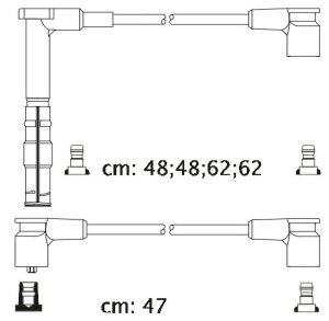Fotografia produktu CARHOFF 06-1218 kable zapłonowe Mercedes 190 2.3-2.5 84-92 (Premium)