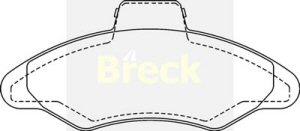 Fotografia produktu BRECK 21171-00-702-00 klocki hamulcowe Ford Escort/Orion 90- 18.0 mm