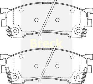 Fotografia produktu BRECK 21754-00-701-10 klocki hamulcowe Ford (Probe II) Mazda (323 F VI, 323 S VI, 626 III,
