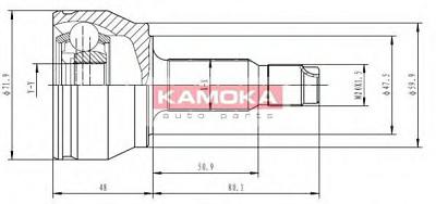 Fotografia produktu KAMOKA 6348/KAM przegub zewnętrzny 23/20/60mm