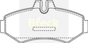 Fotografia produktu BRECK 23021-00-704-20 klocki hamulcowe Mercedes Sprinter VW LT 96- tył