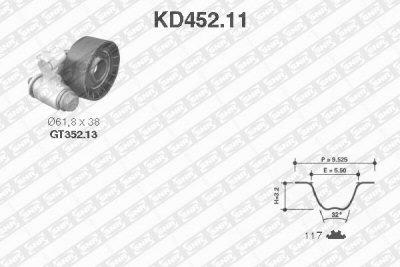 Fotografia produktu SNR KD452.11 zestaw rozrządu Ford Mazda
