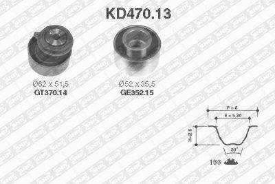 Fotografia produktu SNR KD470.13 zestaw rozrządu z paskiem Mazda