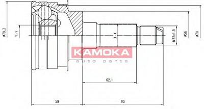 Fotografia produktu KAMOKA 6478/KAM przegub zewnętrzny 26/21/56mm