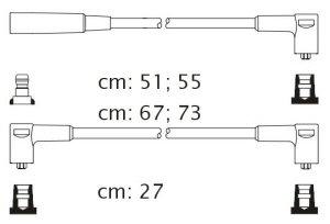 Fotografia produktu CARHOFF 06-2507 kable zapłonowe Lada Samara 1.5 (Platinium wire wound)