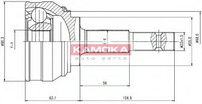 Fotografia produktu KAMOKA 6536/KAM przegub zewnętrzny 25/23/55mm