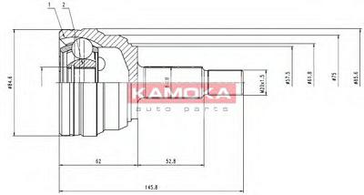 Fotografia produktu KAMOKA 6612/KAM przegub zewnętrzny 23/29/57,5mm