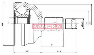 Fotografia produktu KAMOKA 6698/KAM przegub zewnętrzny 27/39/59mm