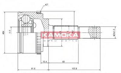 Fotografia produktu KAMOKA 6844/KAM przegub zewnętrzny 27/22/56mm/42ABS