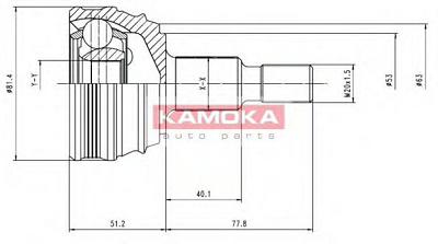 Fotografia produktu KAMOKA 6864/KAM przegub zewnętrzny 36/30/53mm