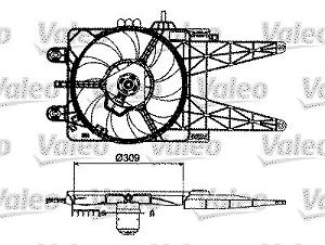 Fotografia produktu VALEO 698483 elektrowentylator chlodnicy Fiat Punto II 1.2 system Valeo