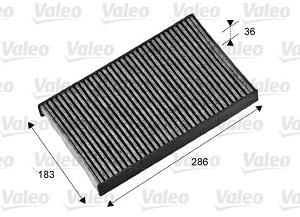 Fotografia produktu VALEO 698714 filtr kabinowy z węglem aktywnym . Citroen PEUGEO