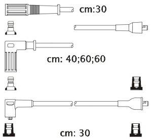 Fotografia produktu CARHOFF 06-1335 kable zapłonowe Fiat Tempra 1.4 93- (Premium)
