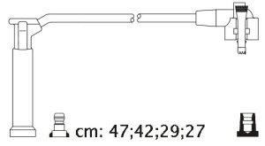 Fotografia produktu CARHOFF 06-1372 kable zapłonowe Ford, Mazda 1.2- 1.4- 1.7 95- (Premium)