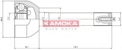 Fotografia produktu KAMOKA 7026/KAM przegub zewnętrzny 30/27/62mm