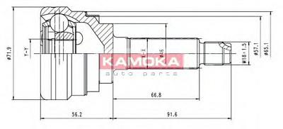 Fotografia produktu KAMOKA 7052/KAM przegub zewnętrzny 23/19/46mm