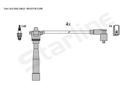 Fotografia produktu STARLINE S ZK 9892 kable zapłonowe Fiat Bravo, Brava, Punto, Lancia Y 1.2 98- (Premium)