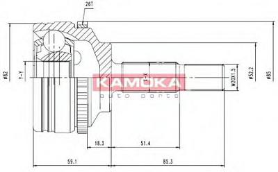 Fotografia produktu KAMOKA 7140/KAM przegub zewnętrzny 21/30/52,2mm/26ABS