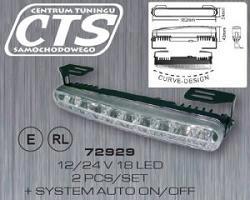 Fotografia produktu CTS 72929/CTS światła do jazdy dziennej 18 Led z włącznikiem automatycznym