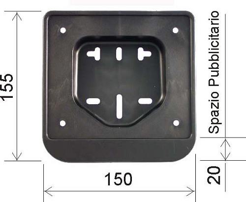 Fotografia produktu RMS 142700040 ramka tablicy rejestracyjnej do skuterów - czarna