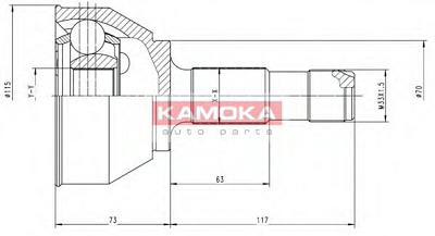 Fotografia produktu KAMOKA 6556/KAM przegub zewnętrzny 35/45/70mm