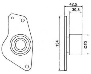 Fotografia produktu RUVILLE EVR55511 rolka prowadząca pasek rozrządu Renault 1.8-2.0 16V/1.9D 89-