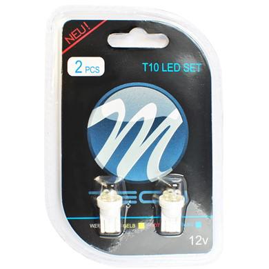 Fotografia produktu M-TECH LB012W blister 2x dioda LED L012 - W5W 4LED W2.1x9.5d 3mm biała