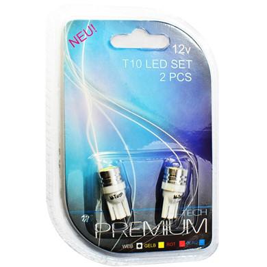 Fotografia produktu M-TECH LB015W blister 2x dioda LED L015 - W5W W2.1x9.5d 1W HP biała