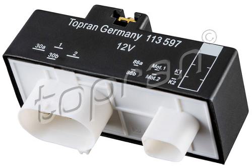 Fotografia produktu TOPRAN 113 597 przekaźnik wentylatora chłodnicy Audi A3 Seat Ibiza Octavia