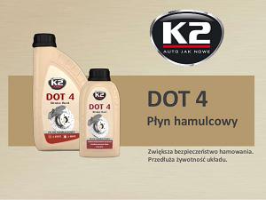 Fotografia produktu K2 DOT4-1L płyn hamulcowy DOT 4                                                      1L
