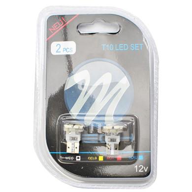 Fotografia produktu M-TECH LB078W blister 2x dioda LED L078 - W5W W2.1x9.5d 8xSMD3528 biała