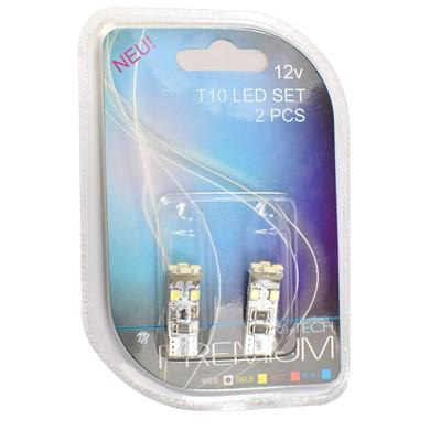 Fotografia produktu M-TECH LB312W blister 2x dioda LED L312 - W5W W2.1x9.5d 8xSMD3528 Canbus biała