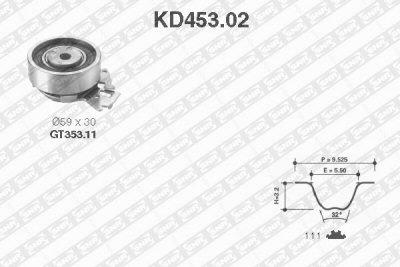 Fotografia produktu SNR KD453.02 zestaw rozrządu Opel Daewoo