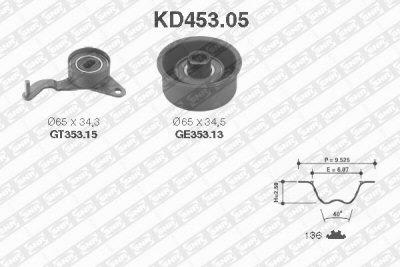 Fotografia produktu SNR KD453.05 zestaw rozrządu (Z PASKIEM) Opel